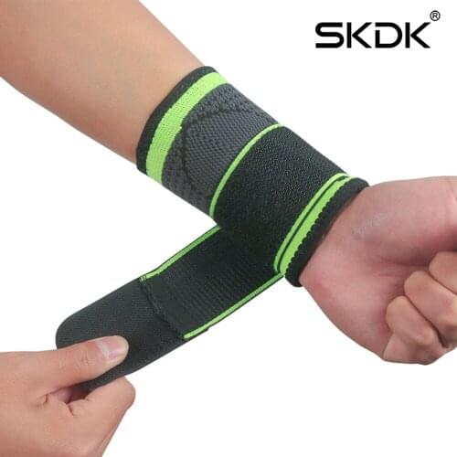 SKDK Cotton Elastic Bandage Hand Sport Wristband Gym Support Wrist Brace Wrap carpal tunnel for Basketball Fitness Men Women