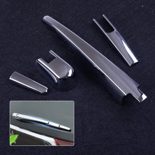 Beler 4pcs Rear Window Wiper Arm Blade Chrome Cover Trim Garnish Molding Fit For Mitsubishi Outlander 2013-2018