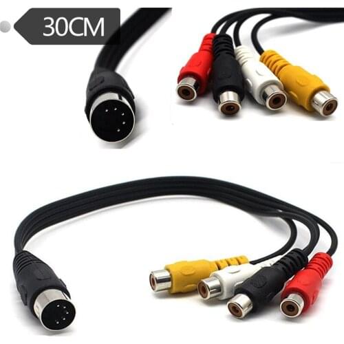 DIN 5pin to 4RCA Female Lotus Vintage Audio Equipment Adapter Cable 4RCA Lotus Jack Audio 0.3m 1.5m