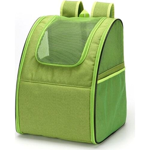 Green Panoramic Breathable Pet Bag Foldable Travel Pet Backpack For Cat Durable Pet Out Backpack With Safety Hook For Small Dog