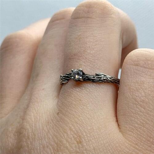 Fashion Female Creative Retro Design Trendy Ring Tree Vine Design Simple Rings Women Banquet Part Anniversary Jewelry Best Gifts