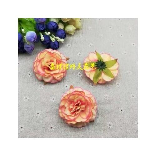07Home &wedding decoration artificial flowers Silk Flower Imitated Flower Decoration Chrysanthemum Rose Head Mori Handmade 6cm