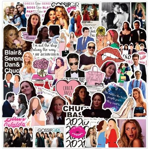 10/50pcs/pack Gossip Girl Classic TV Show Stickers For Furniture Wall Desk DIY Chair Toy Car Computer Decal TV Motorcycle