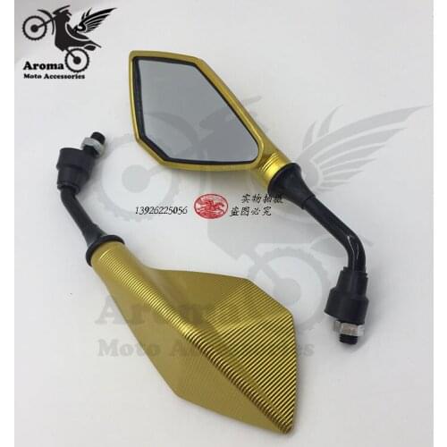 2016 new motorcycle rearview mirror unviersal 8mm 10mm motorbike rear view mirrors 6 colors optional red moto side mirror backup