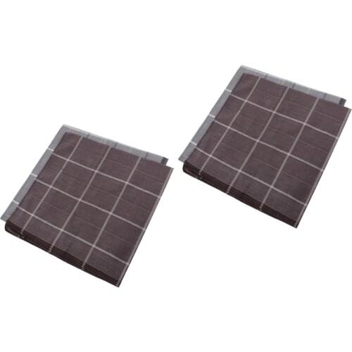 4pcs Cotton Handkerchief Unisex Square Hanky Plaid Hankie Kerchief