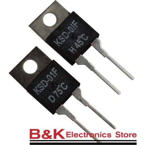 5PCS KSD-01F 40~150 Degree Celsius Normally Open Close Temperature Switch Thermostat Thermal Protector TO-220