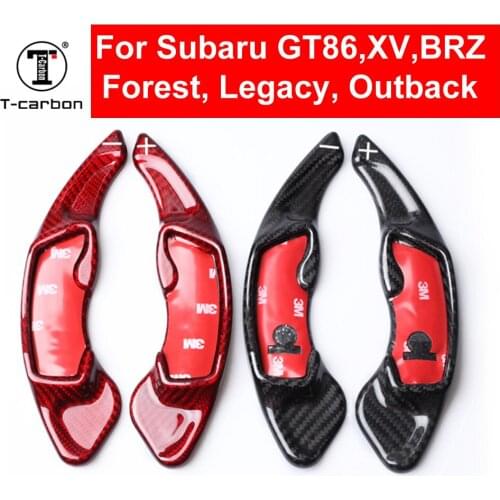 Car styling Real Carbon Fiber Steering Wheel Shift Paddles Shifters Extension For Subaru GT86 XV BRZ Forester Legacy Outback WRX