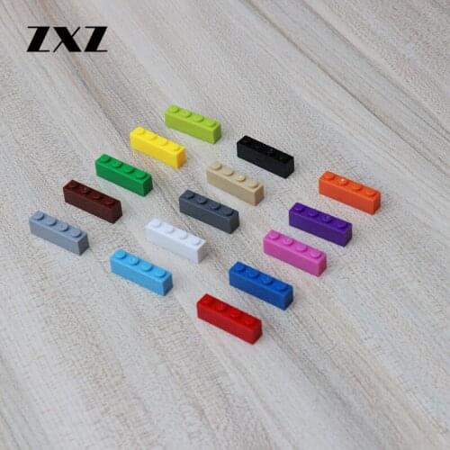 50pcs Bulk Bricks 1x4 Dots Building Blocks Parts 3010 Compatible with MOC Tank Accessory Replacement Kids DIY Toys