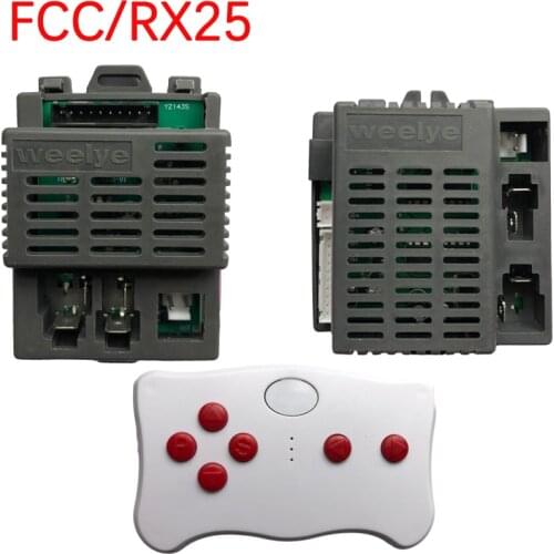 Weelye RX25 6V 12V FCC rideable childrens electric toy car 2.4G Bluetooth remote control receiver with smooth start function