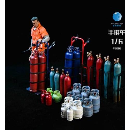 FIVETOYS 1/6 Metal Trolley Cylinder Gas Tank Model F2009 Scene Accessories Props Fit 12'' Action Figure Body Dolls