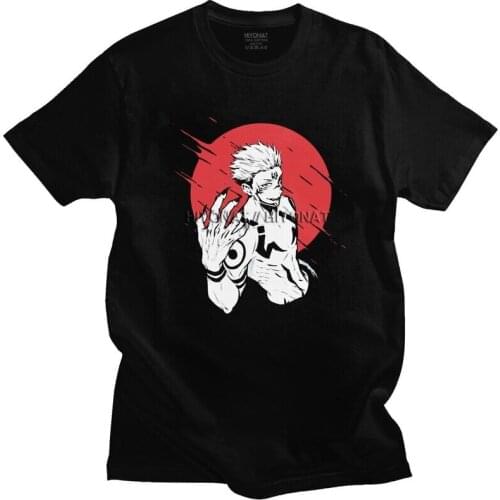 Gorgeous Ryomen Sukuna Jujutsu Kaisen T Shirt Men Short Sleeve Pure Cotton T-shirt Summer Anime Manga Tees Top Streetwear Tshirt