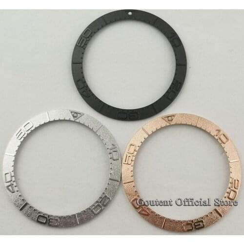 Goutent 38mm New Style Watch Bezel Insert Silver/Rose gold/Black Steel Bezel Parts Fit 40mm Automatic Watch