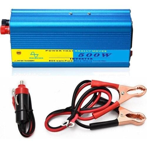 1 Pcs Pure Sinusoidal Inverter Peak Power 1000W Car Inverter 12V 24V To 220V 110V Auto Vehicle Supply Car Voltage Converter