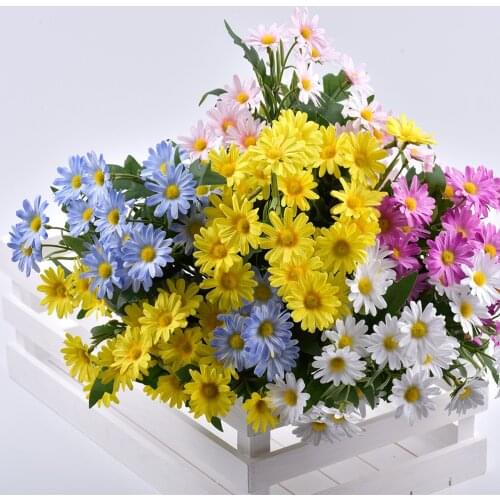 9 small daisy fake flowers artificial flowers plant home decoration artificial flowers rural wind plug bouquet floral