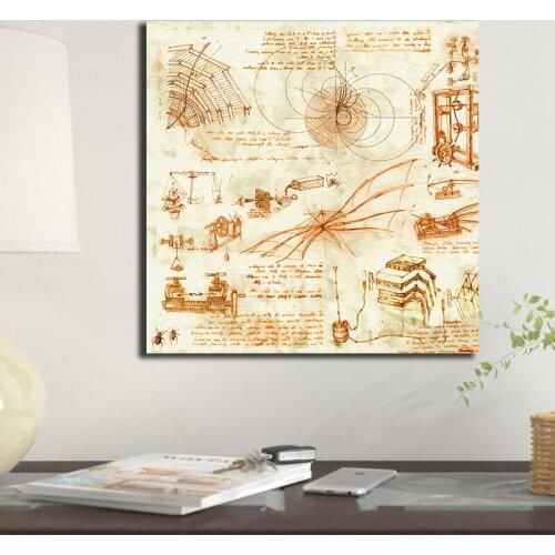 Da Vinci Inventions Poster Painting Modern Printed Poster And Prints Cuadros Creative Pictures For Living Room Wall Home Decor