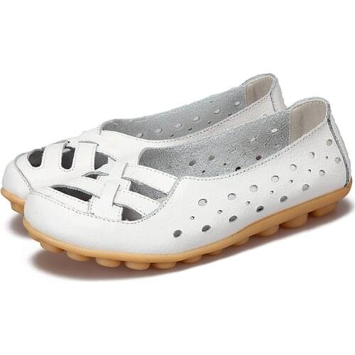 Women Casual Shoes Gennuine Leather Ladies Platform Flat Shoes White Sneakers Women Plus Size Women Walking Shoes Tenis Feminino