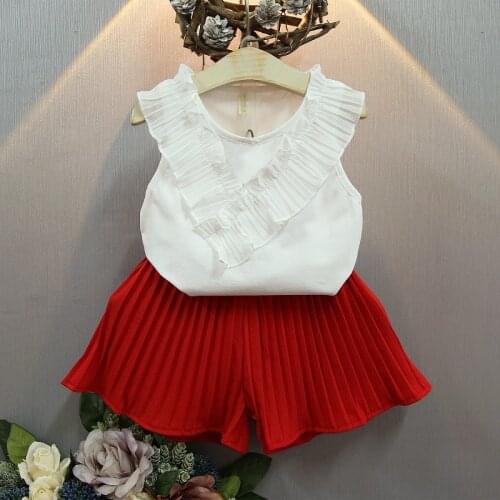 2020 Summer Clothing Sets Toddler Girls Clothes Sleeveless Tops 2pcs Outfits Kids Clothes For Girls Children Clothing