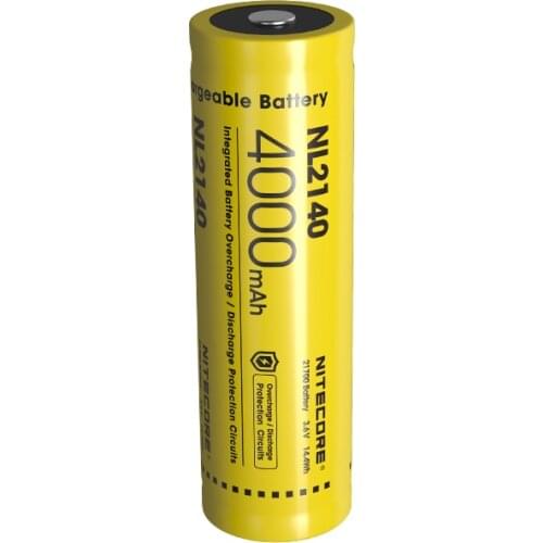 NITECORE 21700 Li-ion Rechargeable Battery NL2140 4000mAh 3.7v / 14.4Wh Internal Safety Flashlight Battery