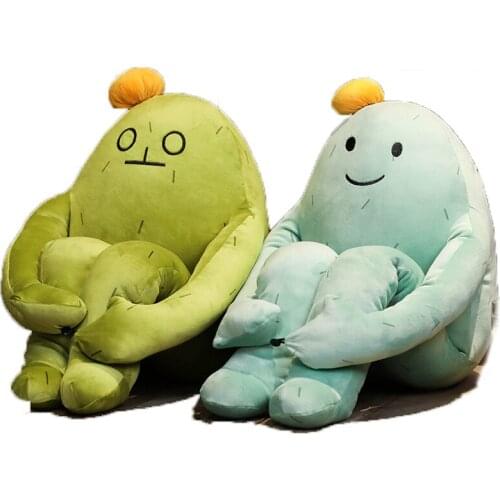 Cute Soft Cactus Stuffed Dolls Big Cartoon Green Plants Pillow for Kids Gift Decoration 39inch 100cm DY50922