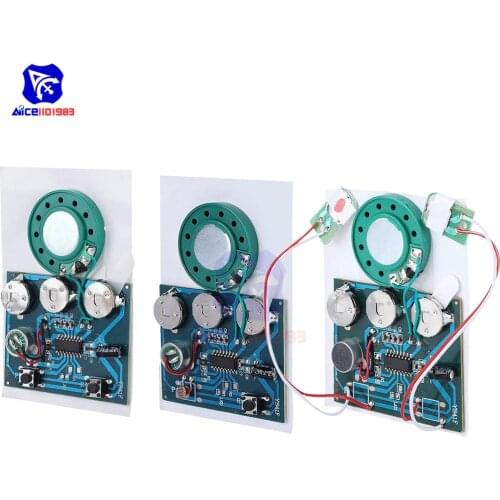 Diymore 30s Audio Voice Recording Playback Module Button/Light Sensitive/Button with Extension Cord for Greeting Card