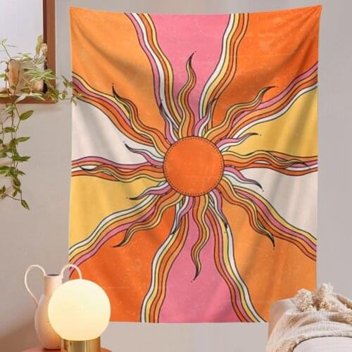 Abstract Sun Tarot Tapestry Wall Hanging Boho Wall Bedroom Girls room Dorm hippie Witchcraft Tapestry wall decoration cloth