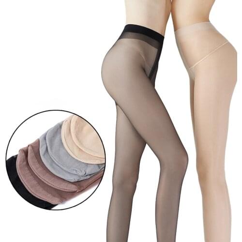 2021 New Sexy Breathable Tights Transparent Women Black Pantyhose Ultra-thin Spandex Tights Stretchy Long Stockings Female