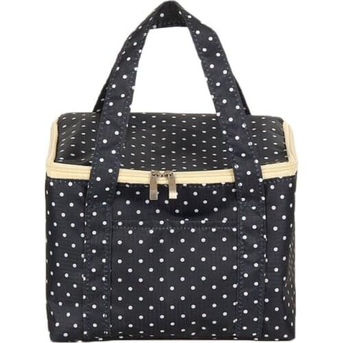 12PCS / LOT Oxford Insulated Bag Portable Bento Bag Colorful Ice Pack Square Outdoor Picnic Bag Lunch Storage Box Wholesale