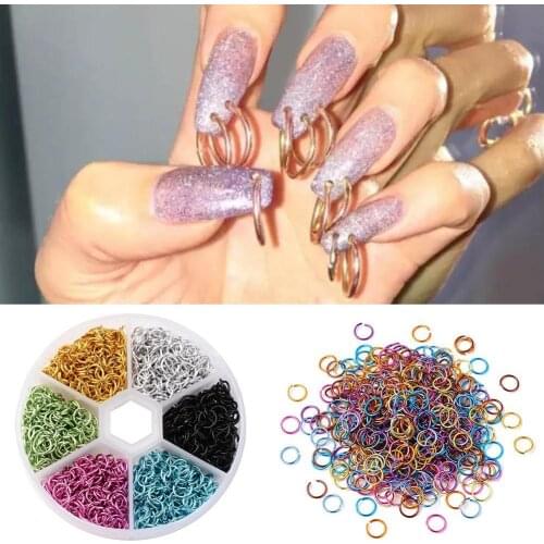 Piercing Dangle Nail Art Decoration Glitter 3D Nails Rhinestones Acrylic Decoration Metal Alloy Designs Piercing Nail Art