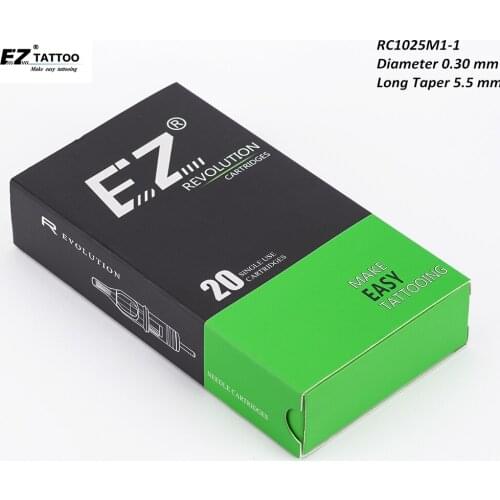 RC1025M1-1EZ Revolution Cartridge Needles #10 Bugpin Magnum Tattoo Needles compatible with cartridge tattoo Machine Grip 20 PCS