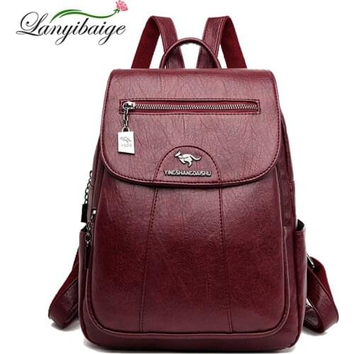 Women Backpacks High Quality Pu Leather School Backpacks for Girls High Capacity Travel Backpack Leisure Shoulder Bags Mochila