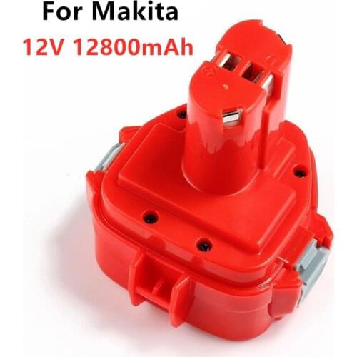 100% New 12800mAh 12V Ni-CD 12.8Ah Replacement Power Tool Battery for Makita 12V Battery PA12 1220 1233 1201 1222 1223 1235