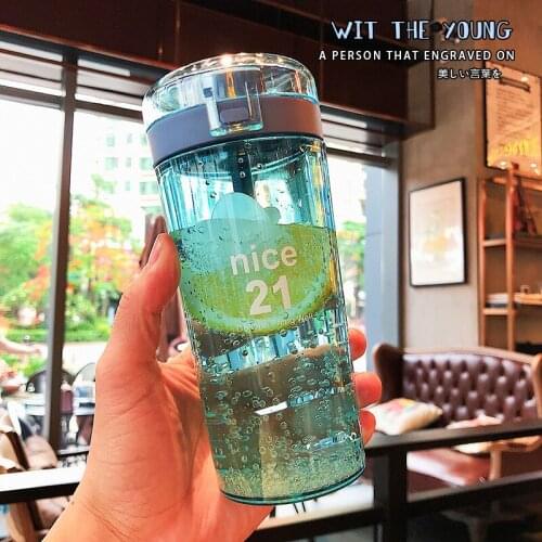 Sport Shaker Bottle Snap Lid Shake Plastic Cup Sport Fitness Gym Shaker Outdoor Portable Plastic Drink Bottle