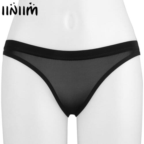 Iiniim Womens Sexy Lingerie Underwear Micro Mini Low Rise High-Stretch Ultra-Silky Transparent Briefs Underwear Lingerie Panties
