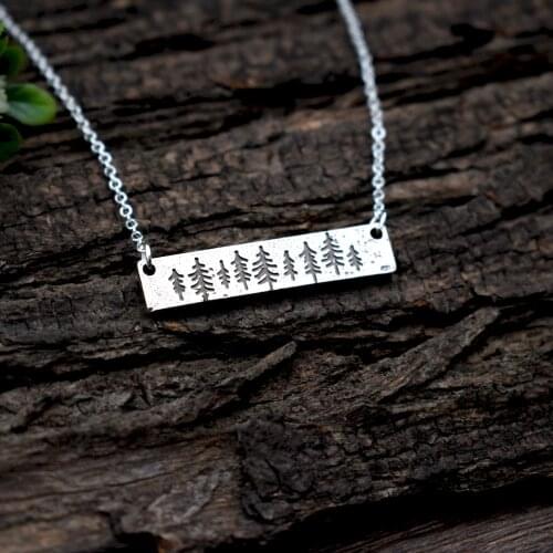 12pcs pine tree necklace Nature Lover Gifts Gift for Hiker Adventure Forest Jewelry