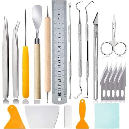 21Pcs Craft Basic Tools Set Vinyl Weeding Tools Kit For Lettering Hand Tool Set Basic Tools For Floating Dry Flower Carving