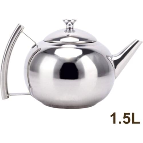 1.5L/2L Stainless Steel Teapot Tea Set Coffee Pot Teapot With Filter Hotel Home Water Kettle Induction Cooker Universal Kettle