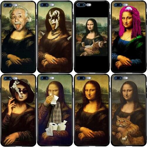 Phone Case for Xiaomi Redmi Note 9A 8 8T 7 6 7A 6A 5A 5 A1 A2 A3 Pro Max Plus Lite Mona Lisa Funny Spoof