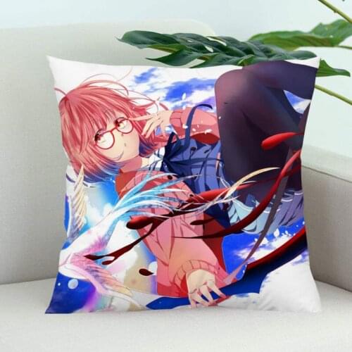 Beyond the Boundary Pillow Cover Bedroom Home Office Decorative Pillowcase Square Zipper Pillow Cases Satin Soft