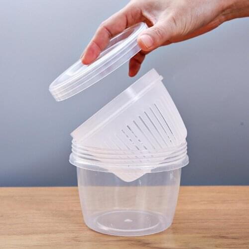 Home Kitchen Double-layer Sealed Onion Fruit Food Drain Storage Box Container Miscellaneous Grain Storage Boxes Storage Basket