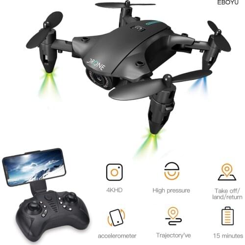 EBOYU H2 RC Drone 2.4G Foldable Drone Wifi FPV 4K HD Camera Remote Control Drone Headless One-Key-Return RC Quadcopter Gift Toy