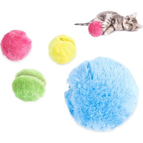5x Durability Funny Bite Squeak Bauble Pet Electric Toy Automatic Dog Cat Interactive Floor Clean Magic Roller Ball