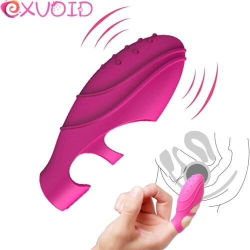 EXVOID Lesbian Finger Vibrator Tongue Vibrators for Woman G-spot Massager Sex Toys for Women Silicone Clitoris Stimulator