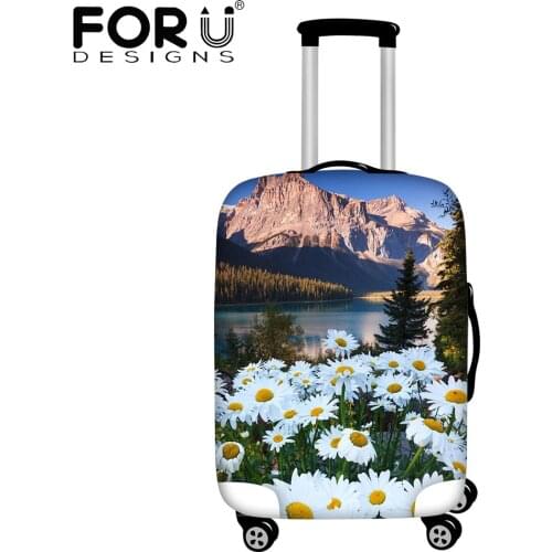 FORUDESIGNS Beautiful Sunflower 3D Printed Luggage Protective Covers Elastic Travel Accessories Fashion Suitcase Case Waterproof