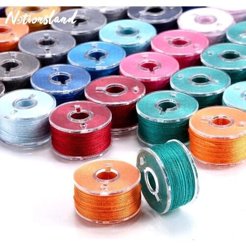 10/20pcs Colorful Sewing Machine Bobbin and 25 Meters Sewing Thread with Reusable Plastic Spools for Embroidery Sewing Tools