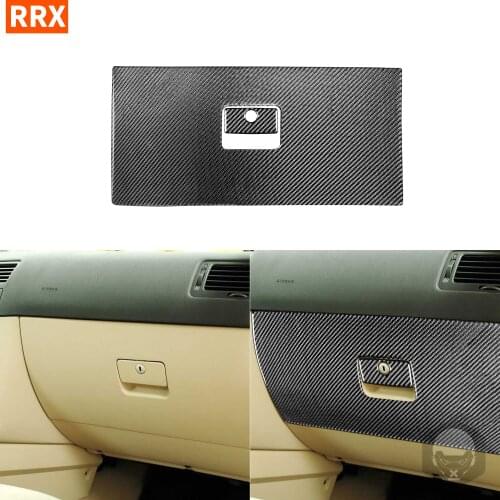 2PCS Black Carbon Fiber Sticker Co-Pilot Glove Box Handle Styling Cover Car Accessories For Volkswagen VW Golf 4 MK4 1999-2004