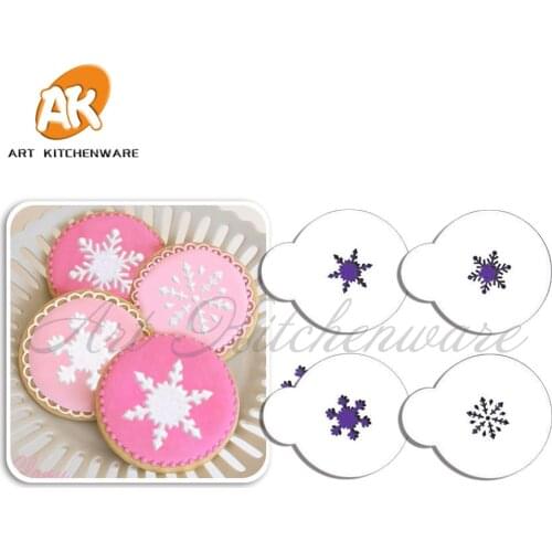 Mini Snowflakes Cupcake Stencil, Cupcake Supplies, Tool kit Cake Decorating, Candy/Cookie Tops Stencil Template, Coffee Stencil