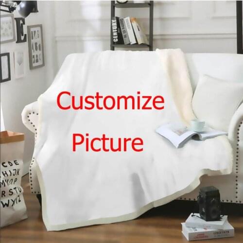 3D Printed Customize DIY Your Picture Photo Singer Star/Anime/Pet/family Soft Fleese Sofa Chair Bedding Home Blanket B21