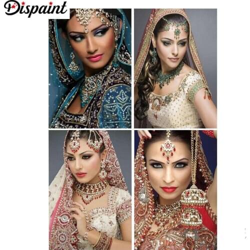 Dispaint Full Square/Round Drill 5D DIY Diamond Painting "Character beauty" 3D Embroidery Cross Stitch 5D Home Decor Gift