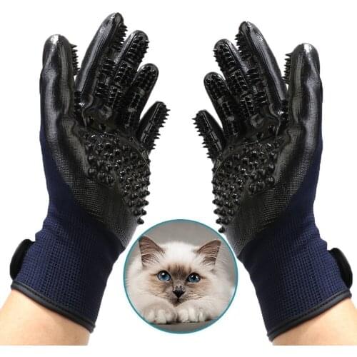 Pet Comb Gloves Hair Removal Agent Dog Horse Cat Drip Brush Massage Animal Cleaning Comb Pet Supplies Pet Soft Rubber H00109