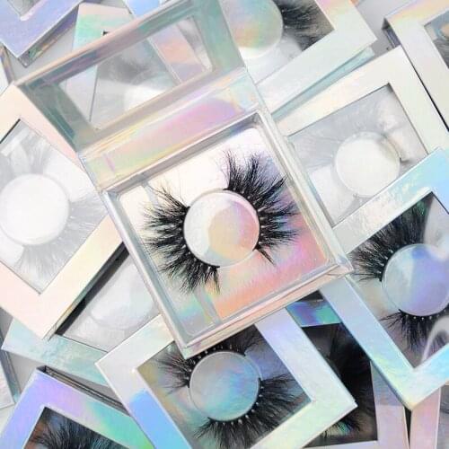 50 Pairs 25mm Real Mink Eyelashes With Packaging Boxes Full Strip Lashes 3D Long Thick Eyelashes Diamond Fashion Strip Cases